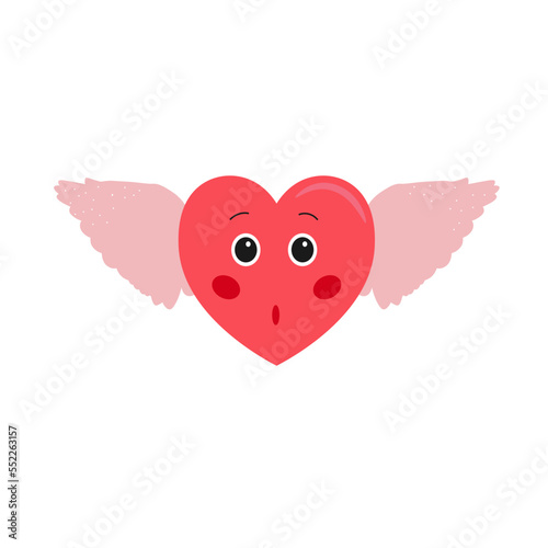 Нeart pink with wings