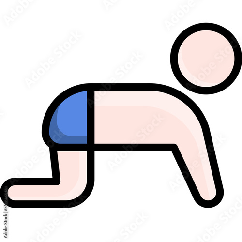 baby crawling icon