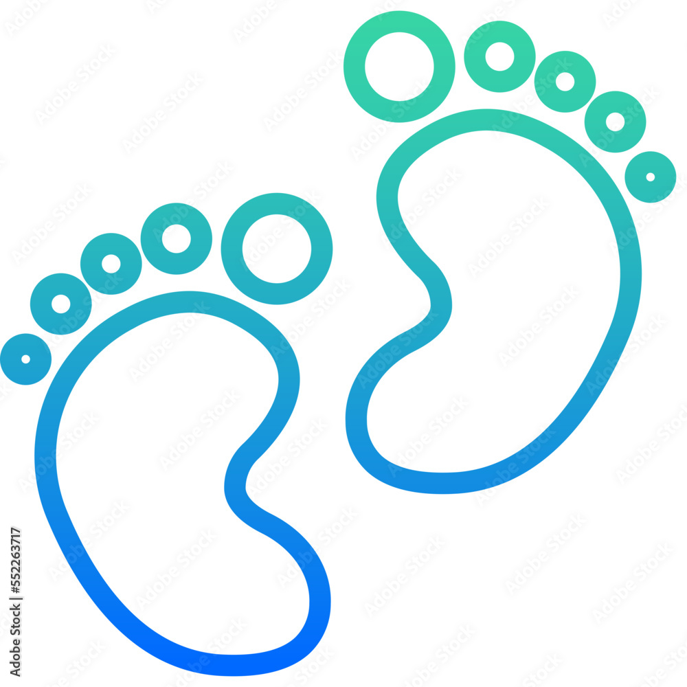 Obraz premium baby footprint icon