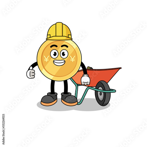 japanese yen cartoon as a contractor