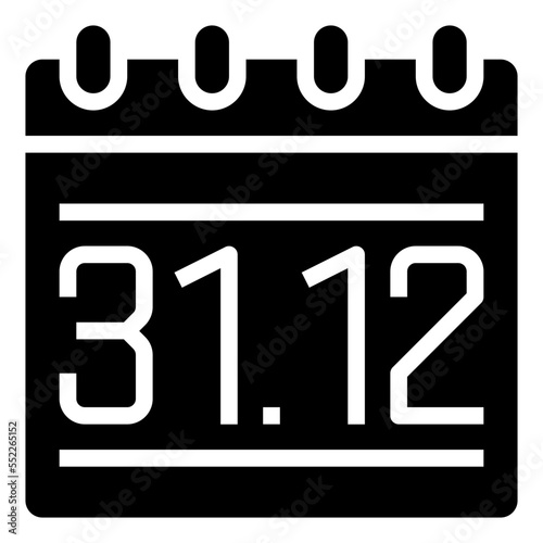 year end glyph icon