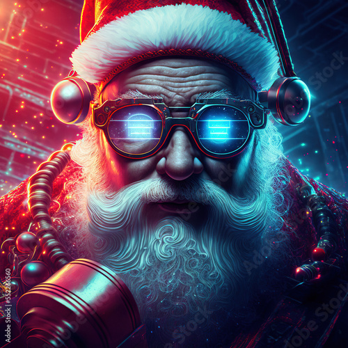 santa claus with weapons created by generative ai