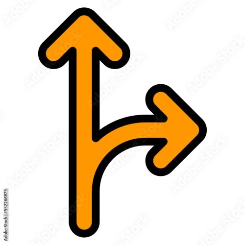 Naklejka right filled outline icon