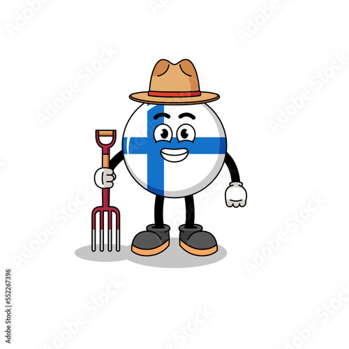 Cartoon mascot of finland farmer © Ummu
