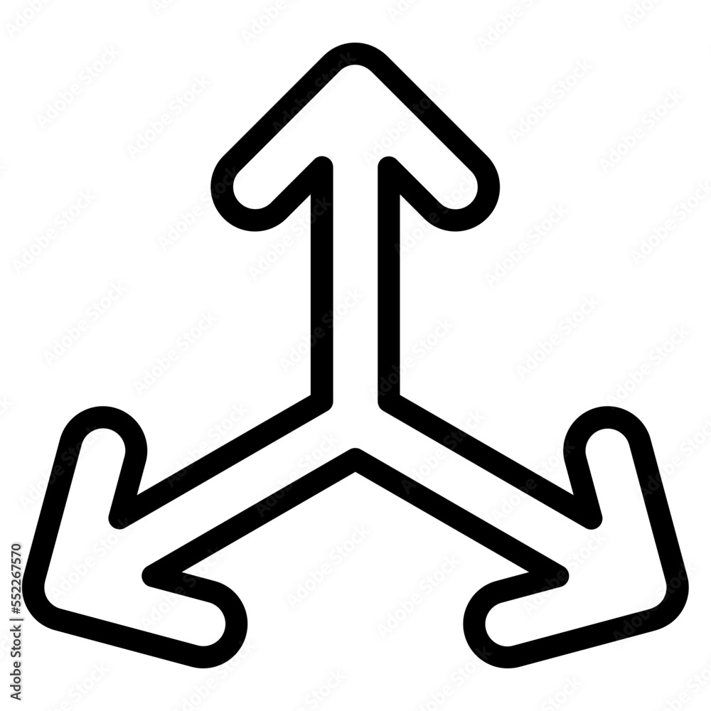 three arrows outline icon three arrows outline icon