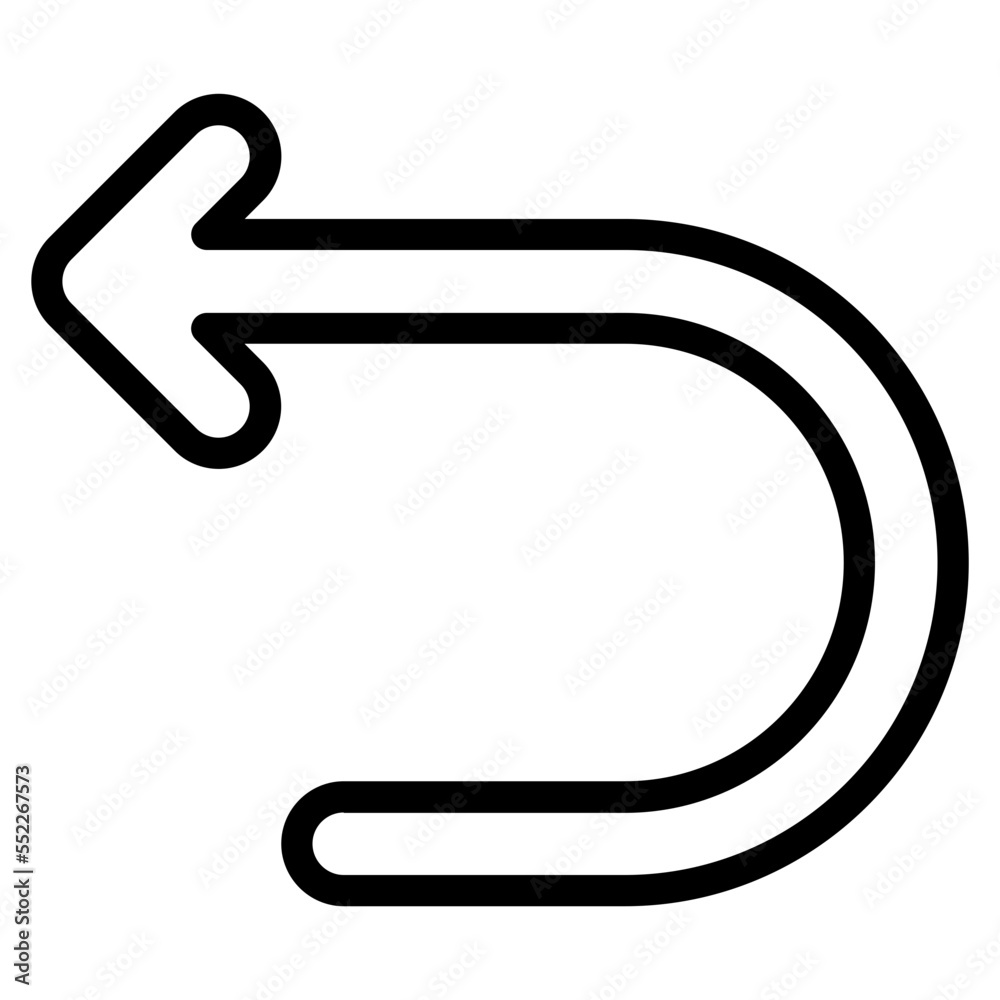 turn outline icon