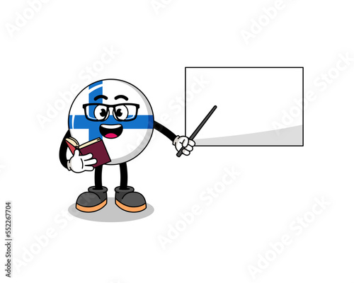 Mascot cartoon of finland teacher