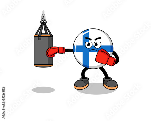 Illustration of finland boxer