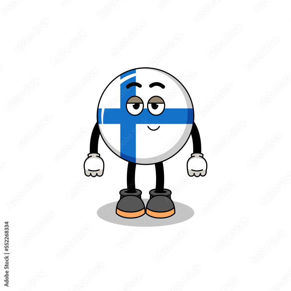 finland cartoon couple with shy pose finland cartoon couple with shy pose
