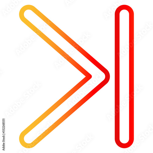 forward gradient line icon