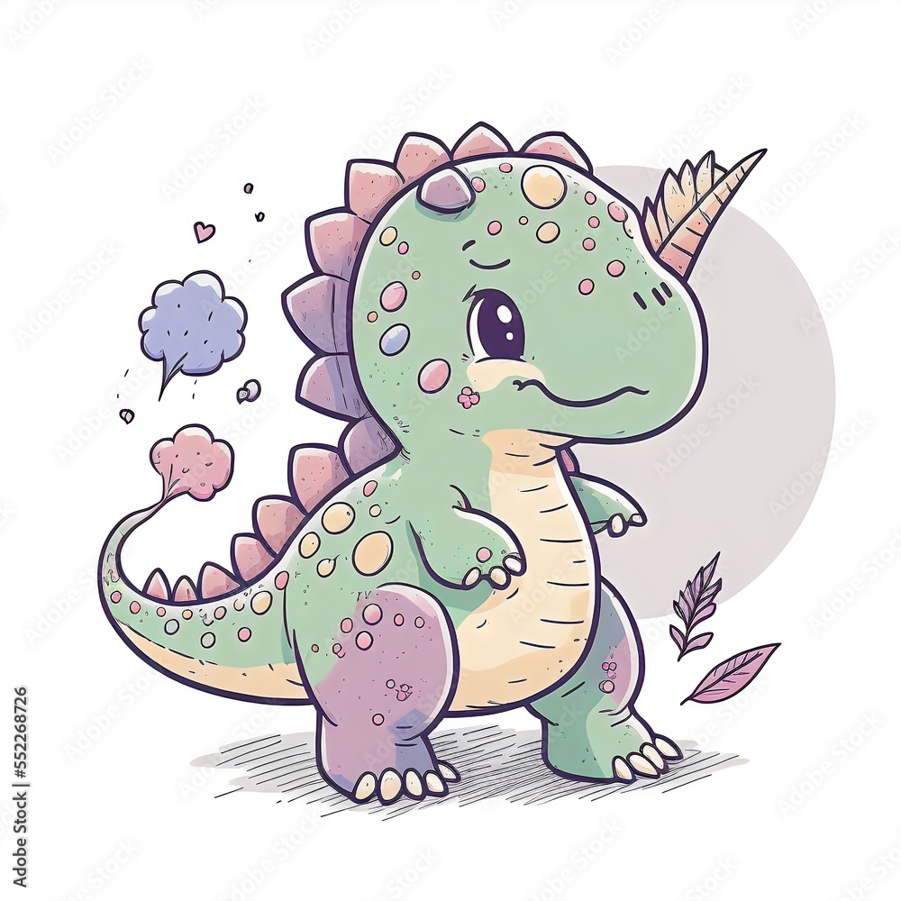 Fototapeta premium Dinosaur baby created with AI
