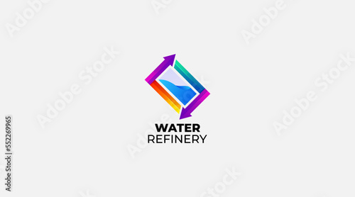 Free Download Water refinery vector logo design illustration - GFXLoad