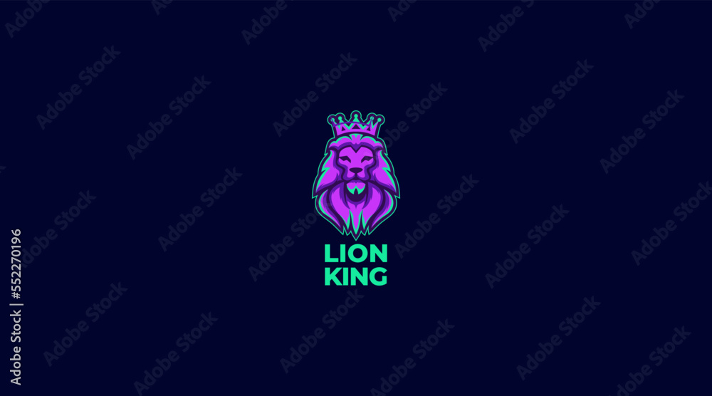 Lion King Logo Design vector template Lion King Logo Design vector template