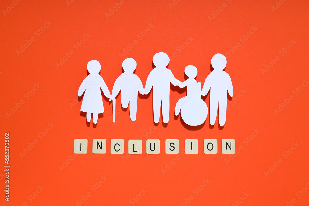 Concept of Diversity, Inclusion and Equality, top view Concept of Diversity, Inclusion and Equality, top view