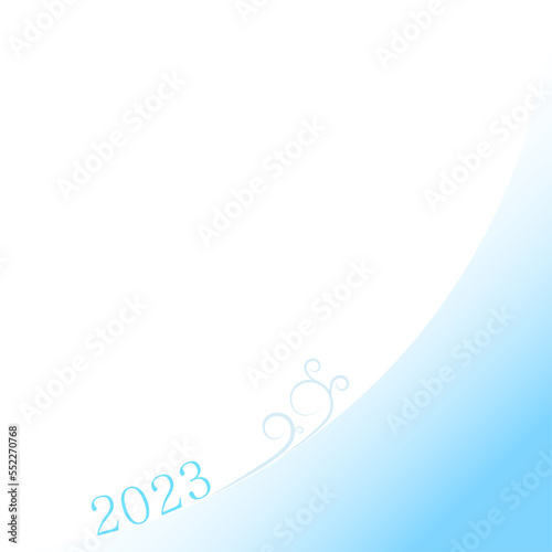 Figure on a white background with an oval bend on a white background and the inscription 2023