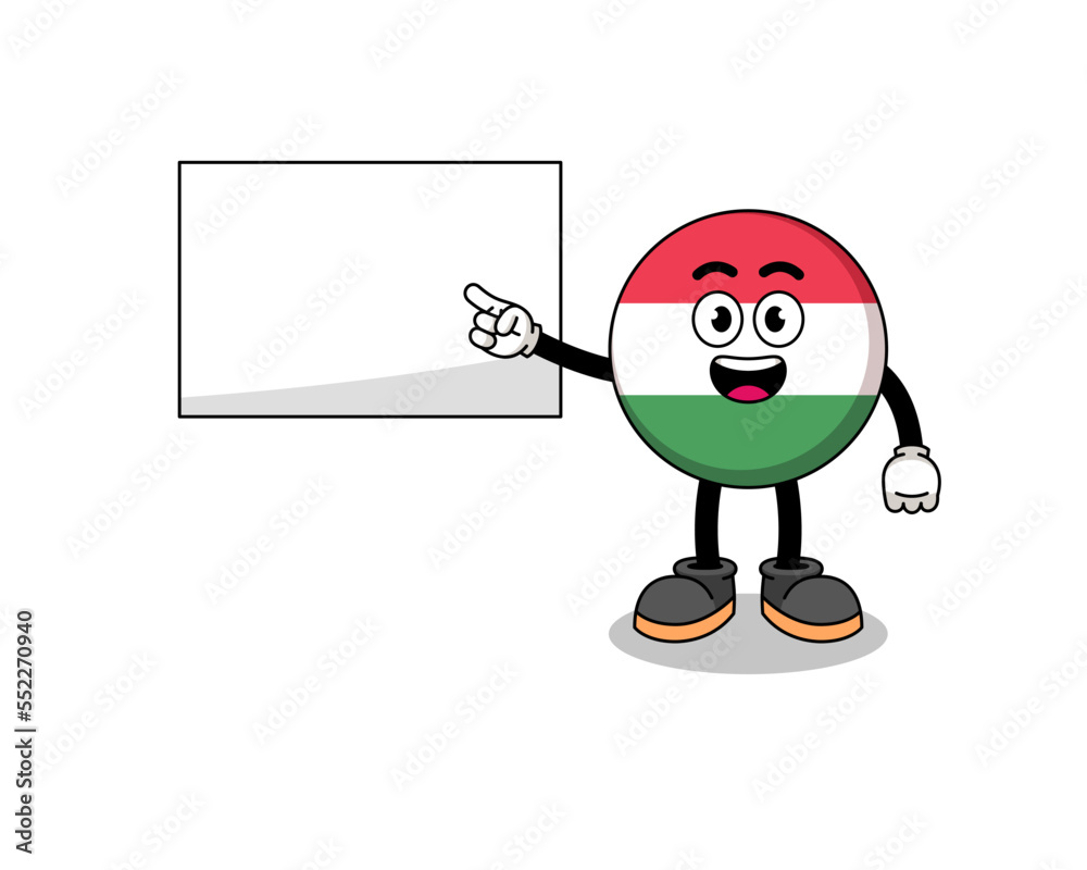 Fototapeta premium hungary flag illustration doing a presentation