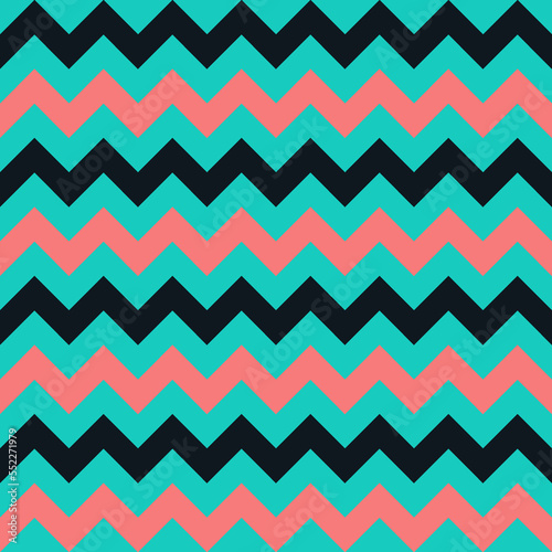 Seamless Multicolor Chevron Pattern