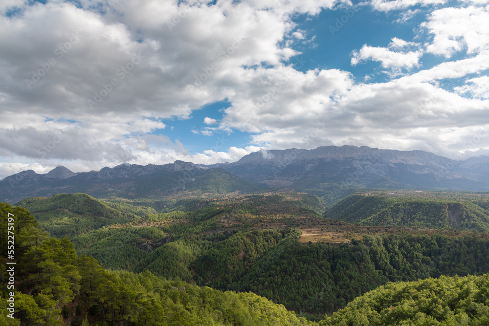 The mountains landscape in ther autumn time