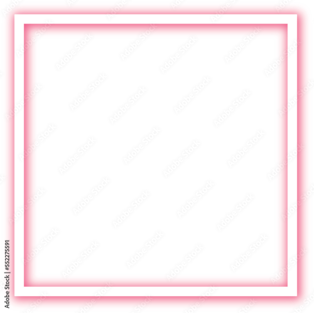 Glowing neon pink square neon frame Glowing neon pink square neon frame