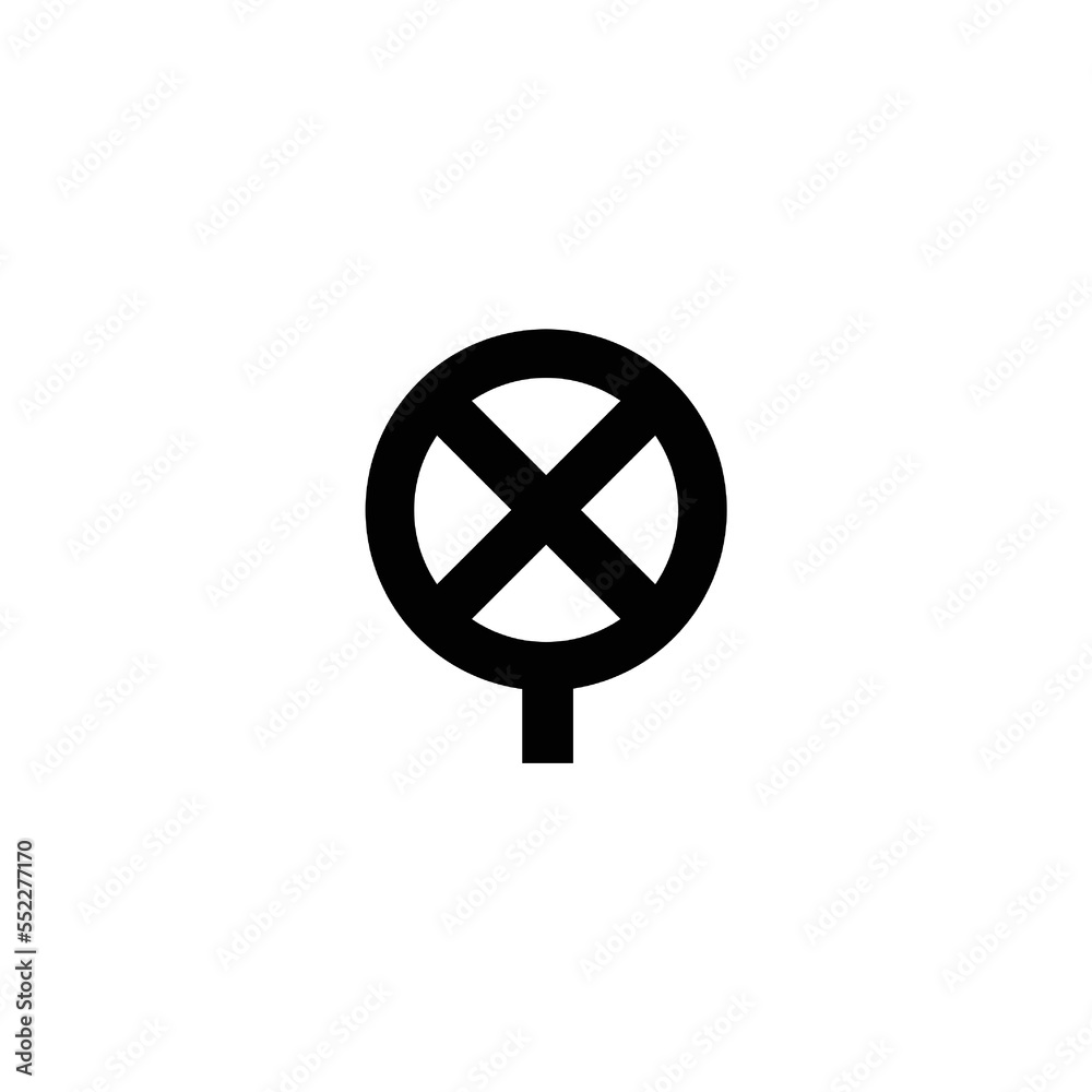 No parking sign icon. No parking sign icon.