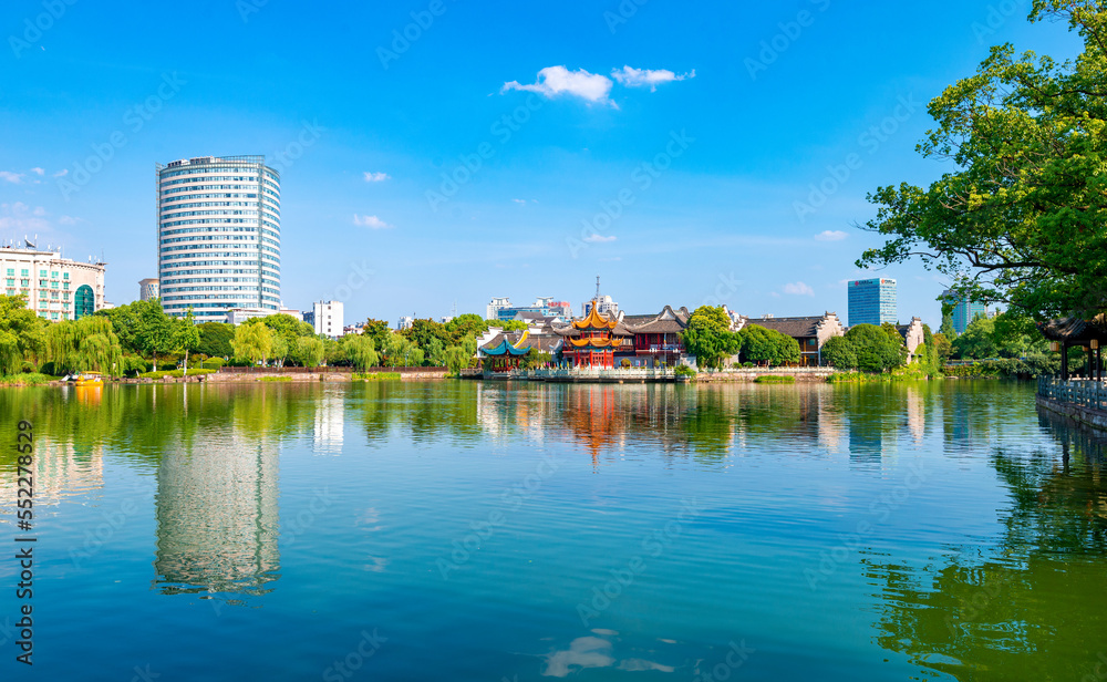 Scenery of Yuehu Park, Ningbo, Zhejiang, China