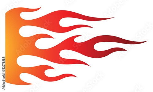 Vector race car sticker tribal fire flame motorcycle decal car tattoo graphic
