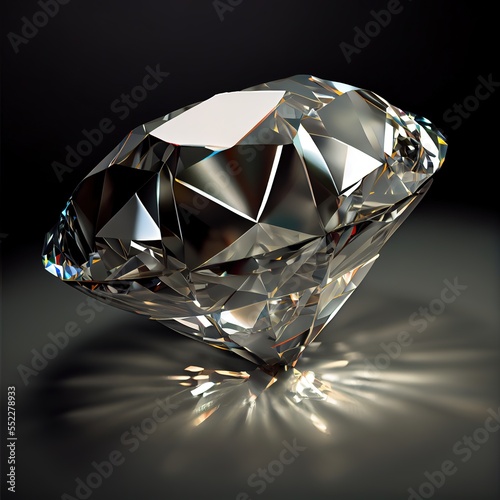 Perfect diamond. Ai generated photorealistic illustration