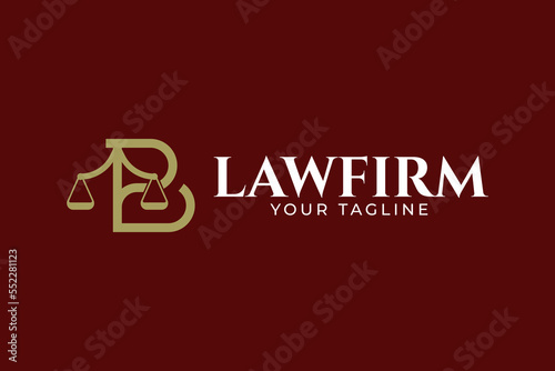 letter b law logo design, lawyer logo, lawrfirm logo