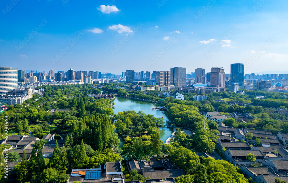 Urban Environment of Yuehu Park, Ningbo City, Zhejiang Province, China
