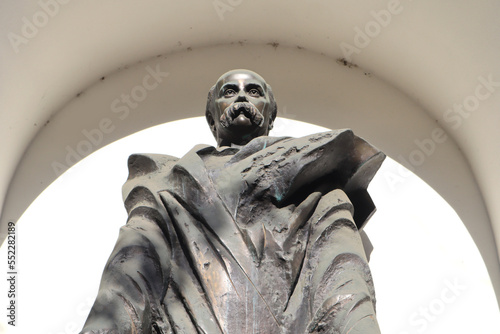 Monument to Taras Shevchenko near National Museum of Taras Shevchenko in Kyiv, Ukraine