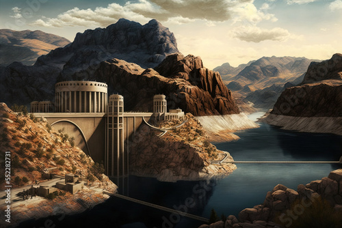 View from the Hoover Dam Generative AI