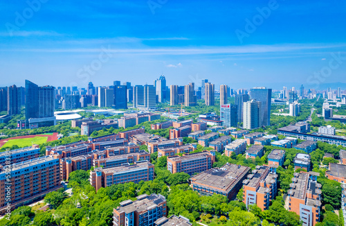 Aerial Scenery of Zhejiang Wanli University, China