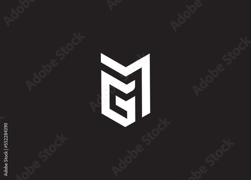 letter GM and MG logo design vector template