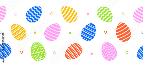Easter pattern. Easter seamless pattern. Eggs background