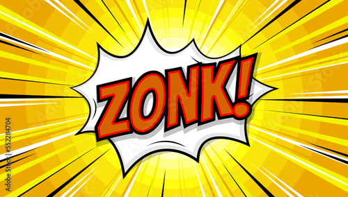 Zonk Comic editable text effect photo