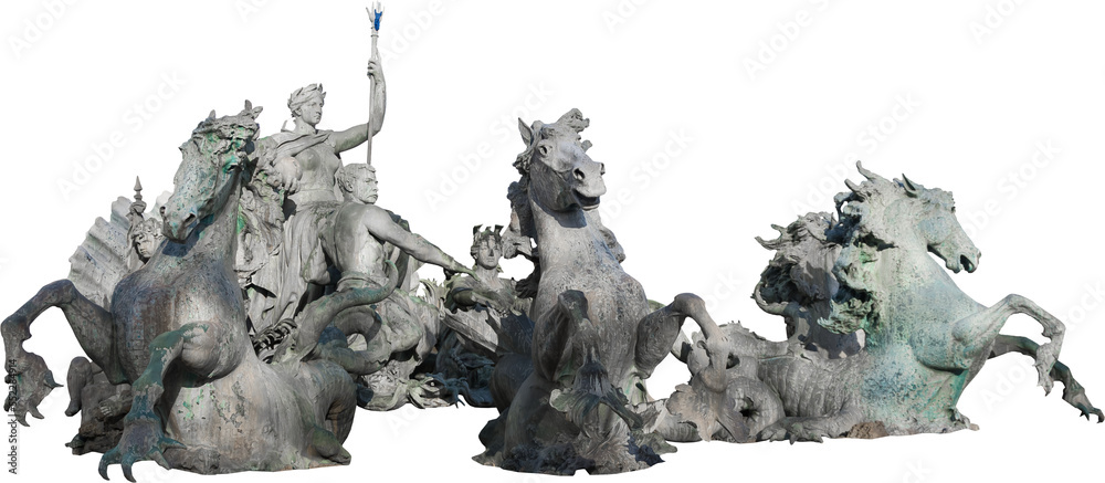 Isolated PNG cutout of a statue on a transparent background, ideal for photobashing, matte-painting, concept art
