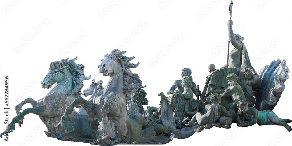 Isolated PNG cutout of a statue on a transparent background, ideal for photobashing, matte-painting, concept art
