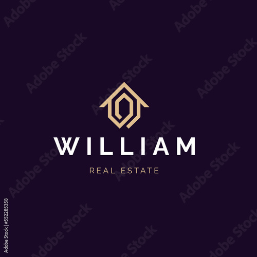 real estate logo vector simple monoline