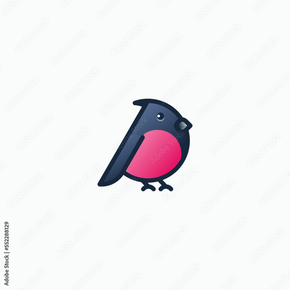 Fototapeta premium Bird logo line vector illustration design with modern concept. Unique, simple, and elegant with attractive colors