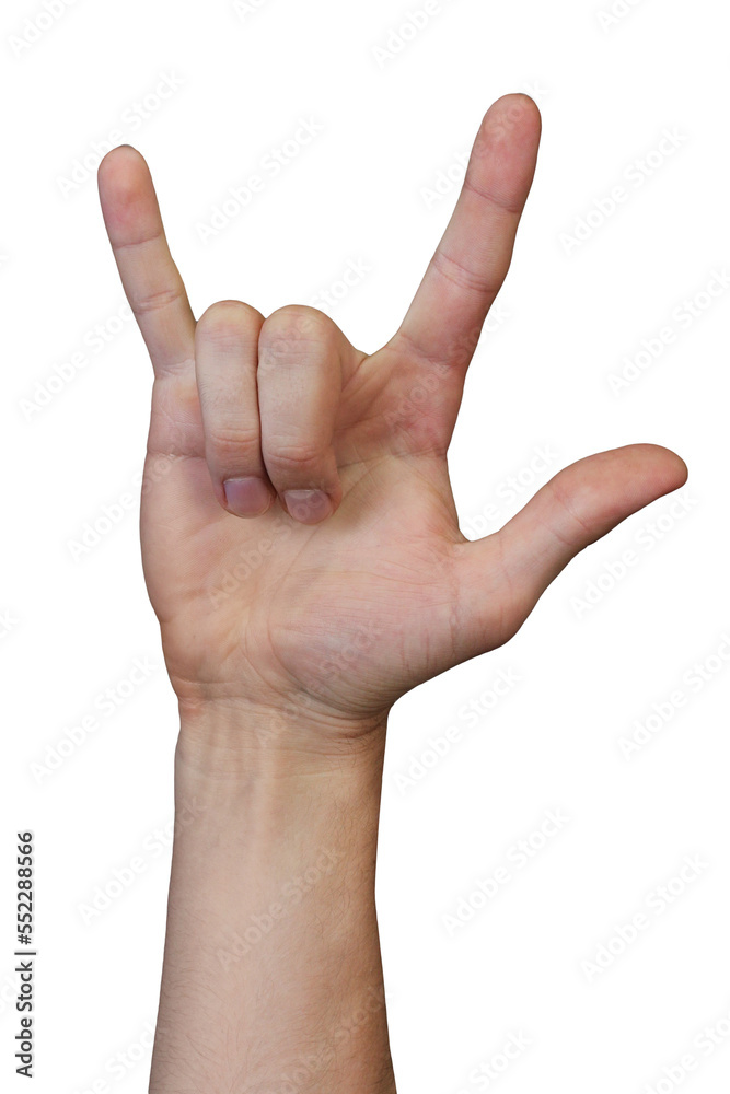 Male hand gestures isolated Male hand gestures isolated