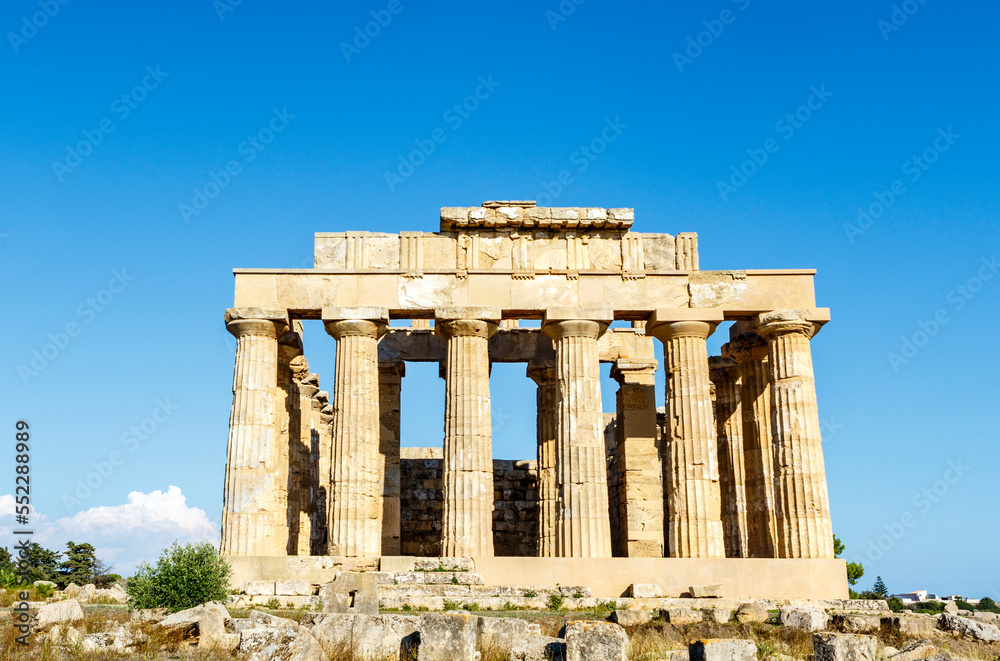 Selinunte, Ruins of the temple of Hera (Temple E), Sicily, Italy, Europe