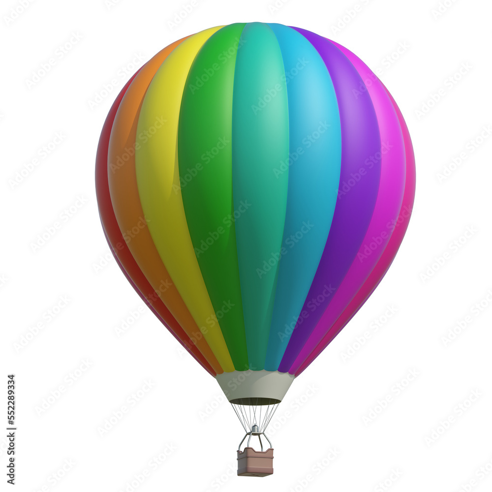 Fototapeta premium Hot air balloon 3d illustration