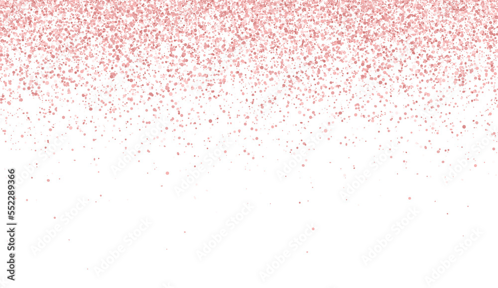 Rose gold falling particles isolated Rose gold falling particles isolated