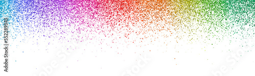 Colorful glittering confetti wide horizontal isolated