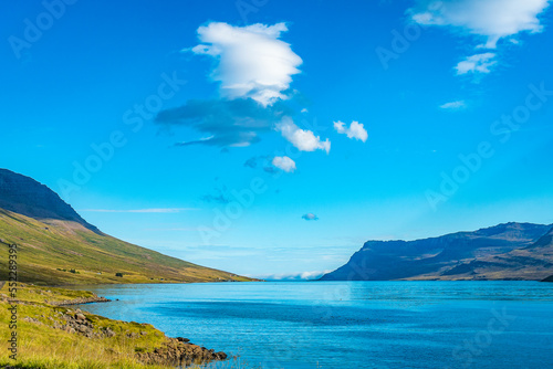 Landscape of the East Fjords (Iceland)