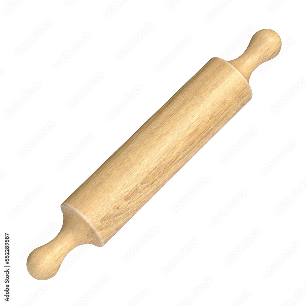Roling pin isolated on background 3d rendering Roling pin isolated on background 3d rendering