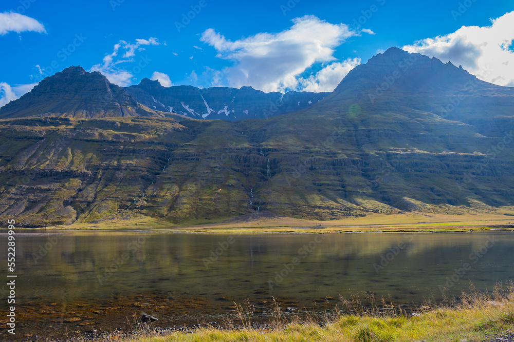 Landscape of the East Fjords (Iceland)