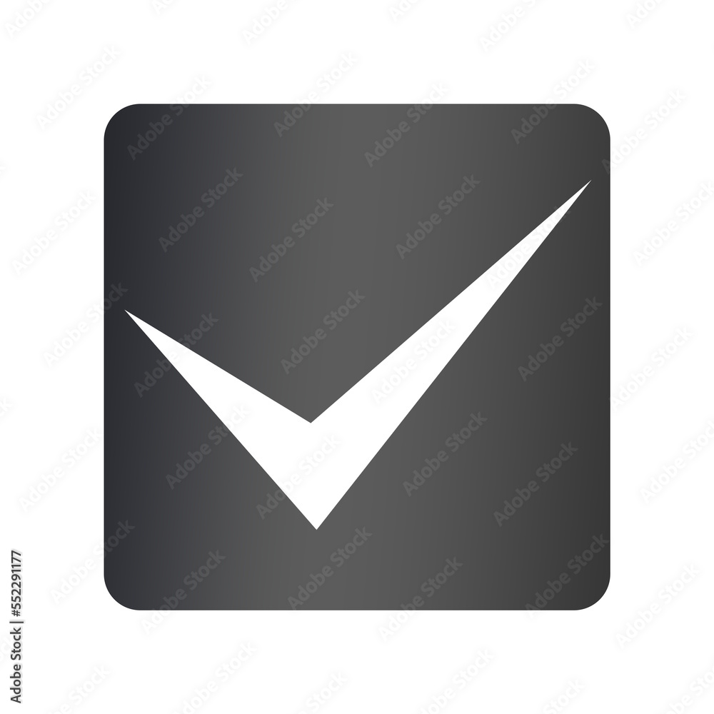 black check box and correct mark square black check box and correct mark square