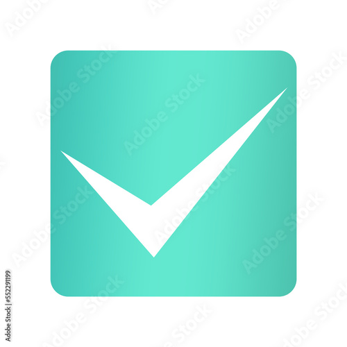 Free Download green mint check box and correct mark square - GFXLoad