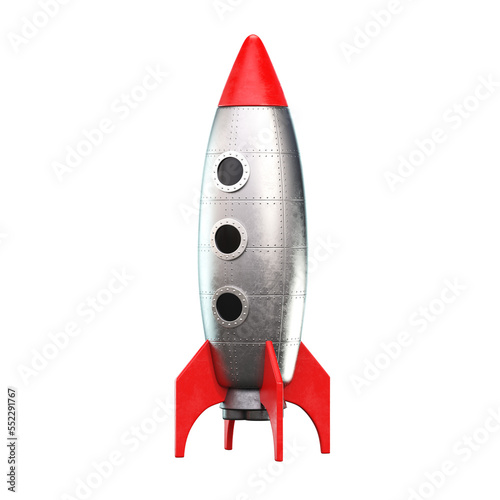 Fototapeta Naklejka Na Ścianę i Meble -  Cartoon rocket space ship 3d rendering